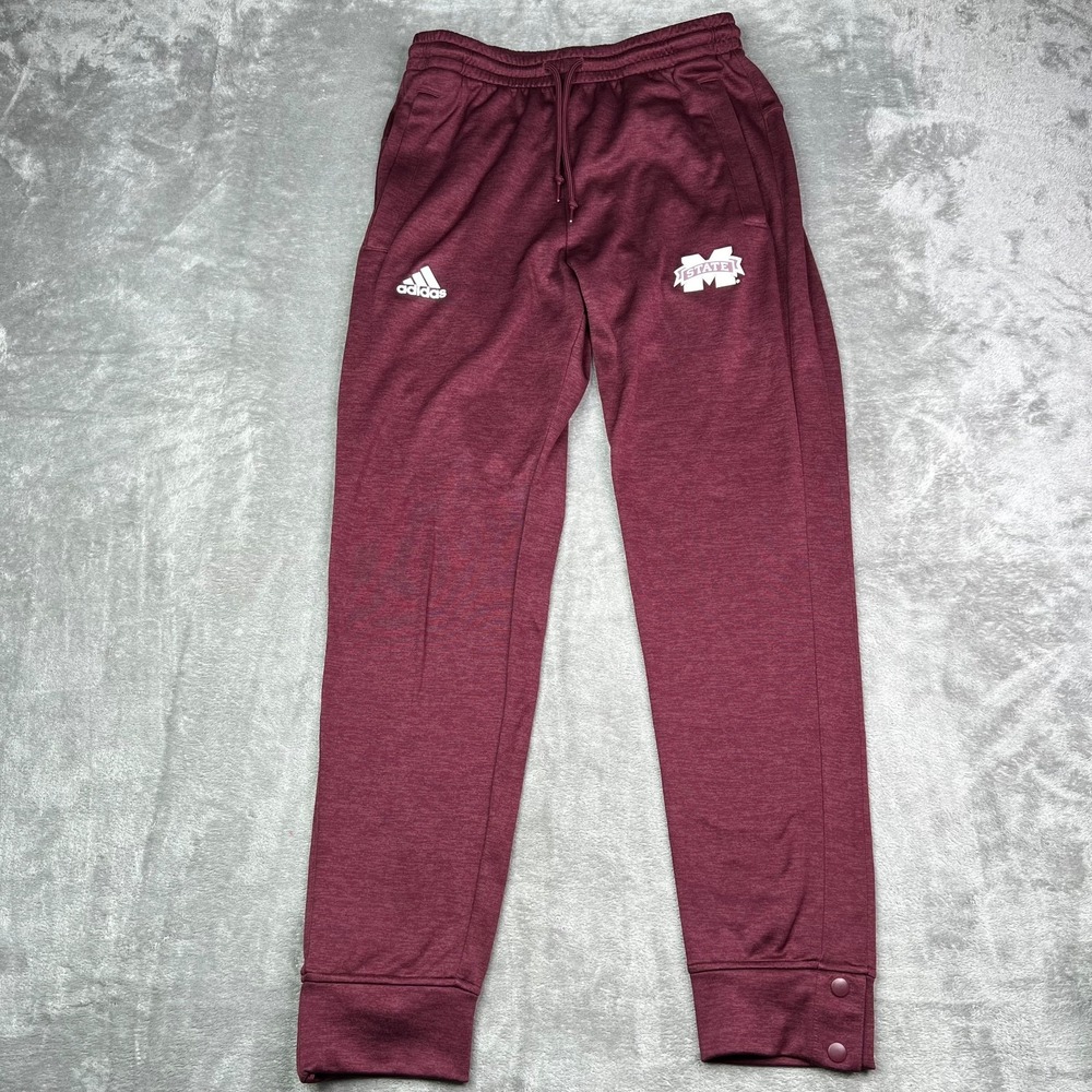 Adidas Mississippi State Bulldogs Sweatpants Men's Medium Tall Maroon Athleisure